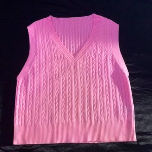 Pink Shein Sweater Vest